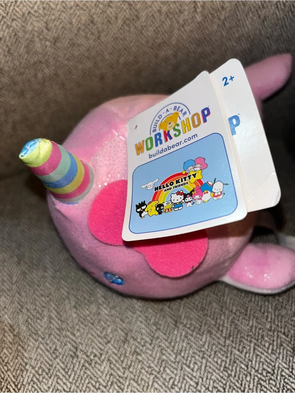 Build A Bear Sanrio Hello Kitty 8” NARWHAL Pink Plush Summer Waves Mini NWT HTF